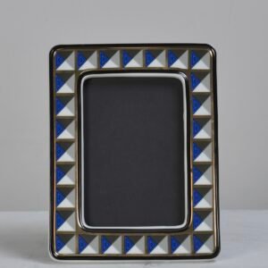 Blue Geo Ceramic Photoframe